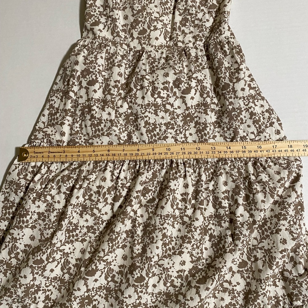 Rails Leni Cafe Floral Dress ‎ Extra Small Beige Floral Tiered Spaghetti Straps - Picture 11 of 15